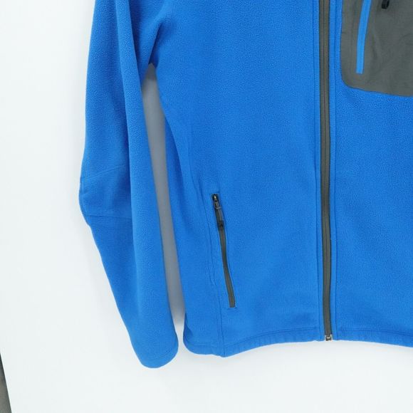 Eddie Bauer First Ascent jacket Mens Medium Blue Polartec Fleece Hiking Outdoors - Picture 9 of 16